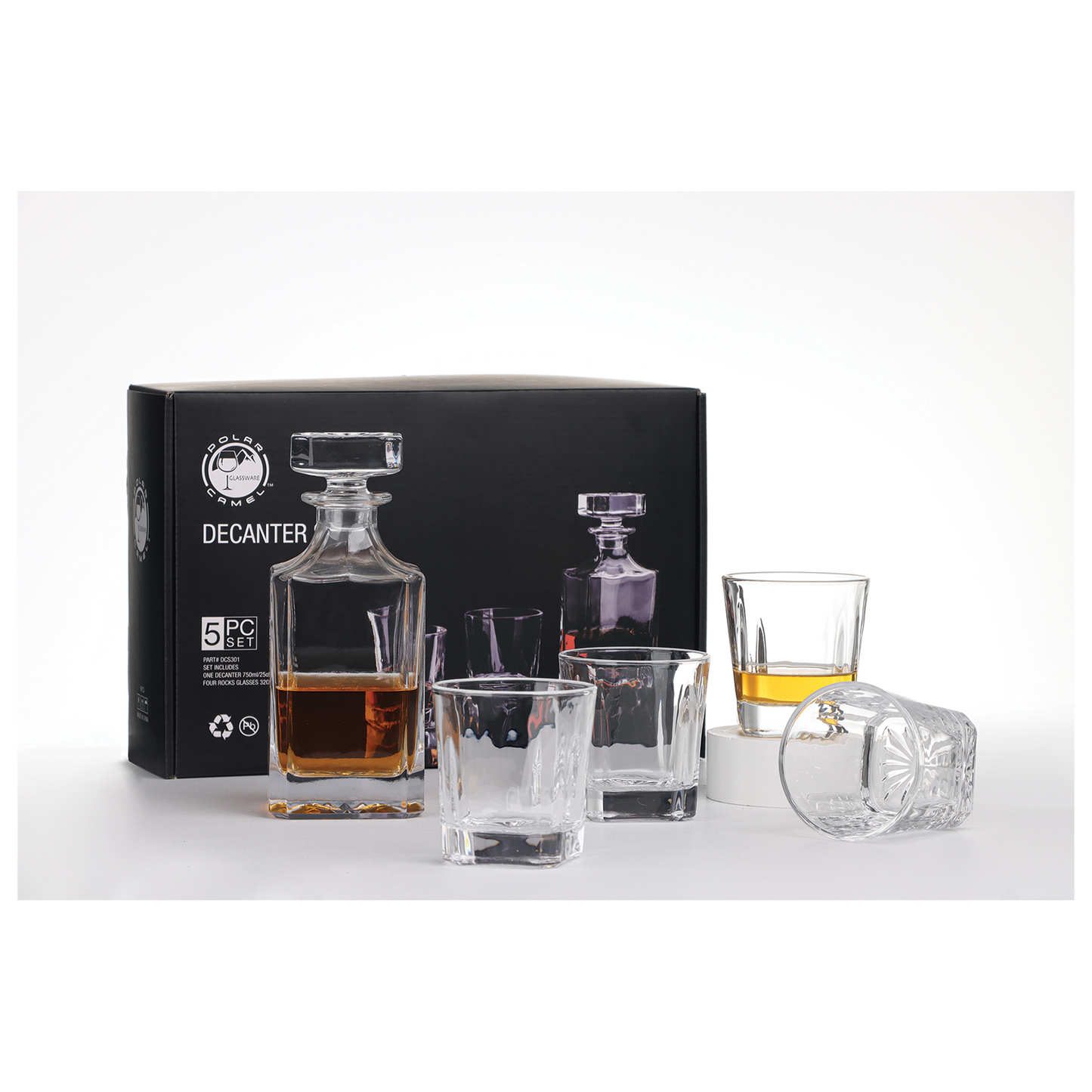Decanter Set with Four 11 oz Rocks Glass