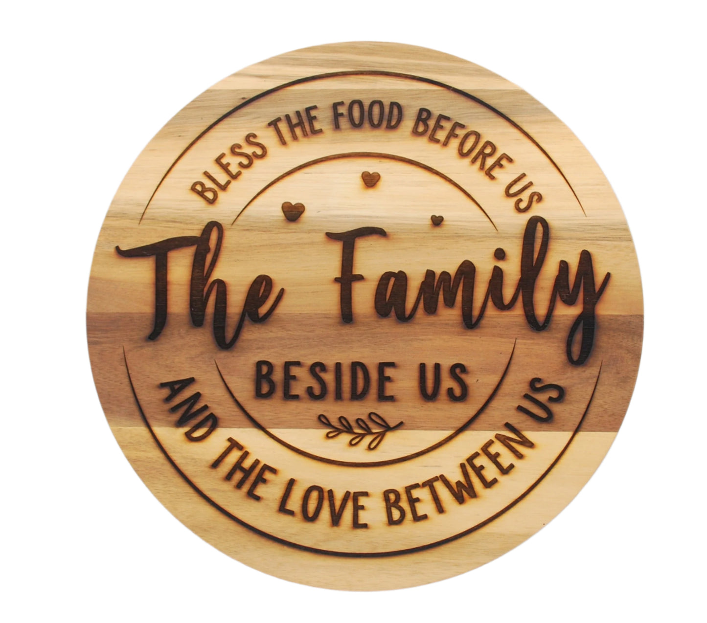 Laser Engraved Harwood Lazy Susan
