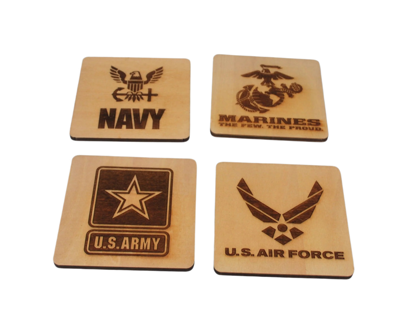 Coasters Wood - Military Branches