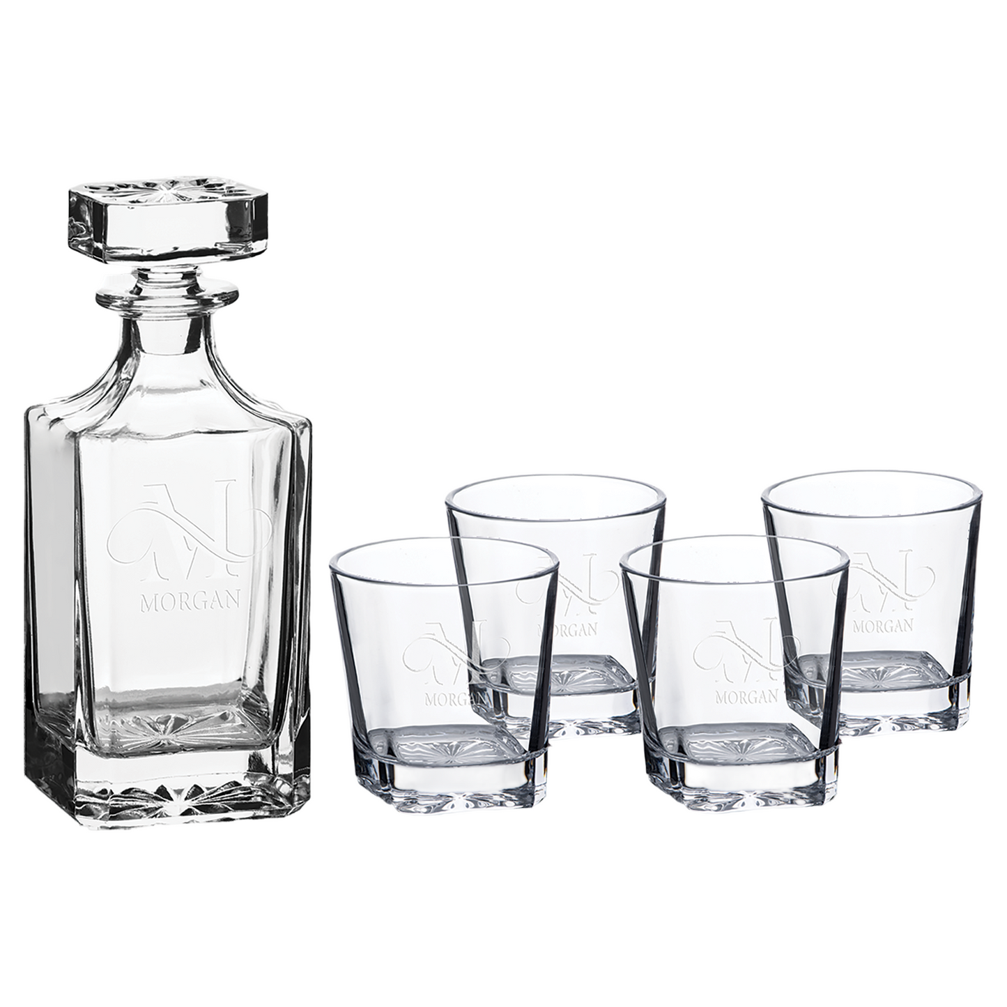 Decanter Set with Four 11 oz Rocks Glass